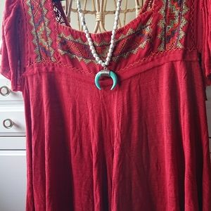 Free People boho chic, peasant top